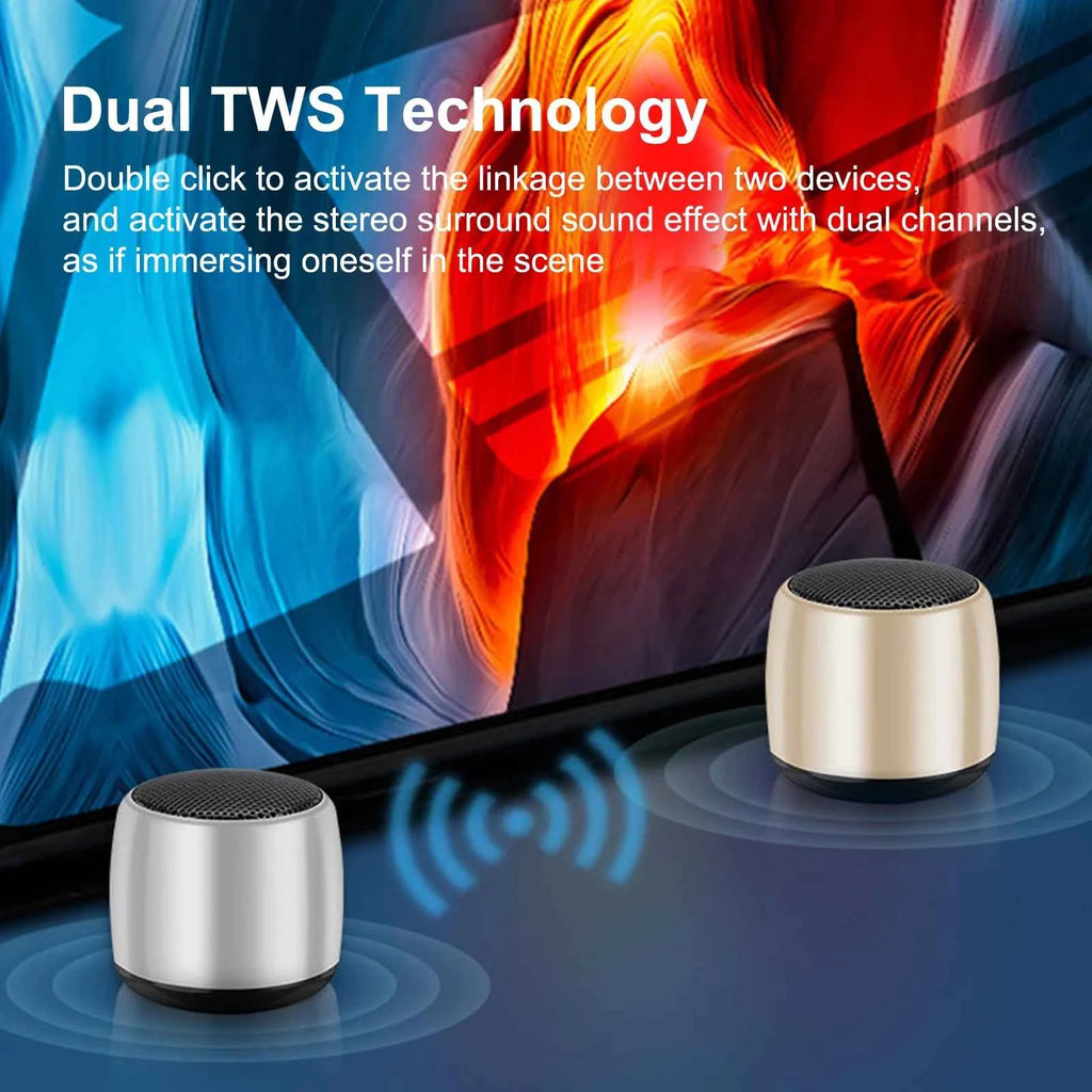 High Quality Portable Bluetooth Speakers 5W Wireless Bass Mini Size Cute Lanyard Home Theatre Mobile Phone Outdoor 1 Year My Store