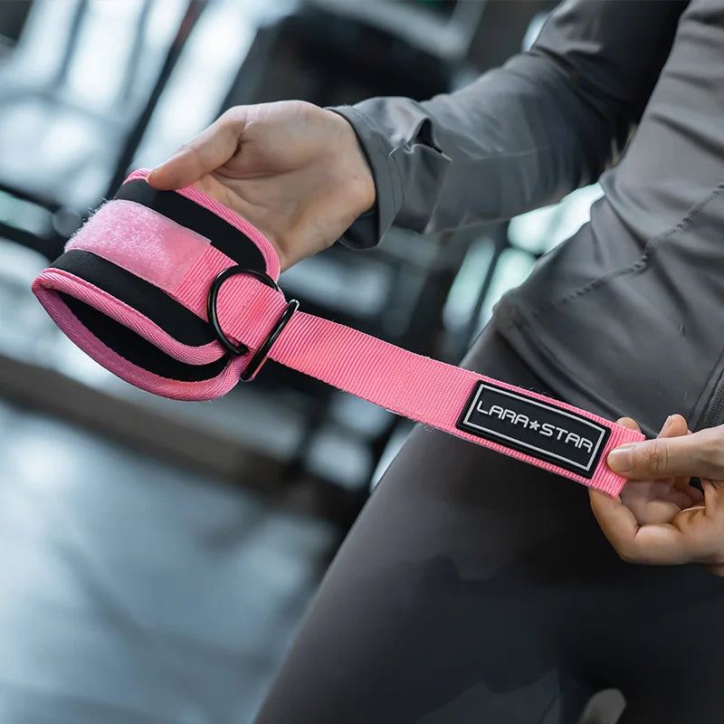 LS0124 Gym Accessories Bodybuilding Gym Ankle Straps Wraps for Cable Machine Neoprene Padded Gymnastics Ankle Cuffs Production Tidesmit