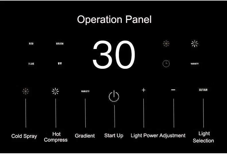 PDT Hot Cold Spray Colorful Photon Oxygen Injection Moisturizing LED Mask Skin Rejuvenation Beauty Device Oxygen Facial Machine