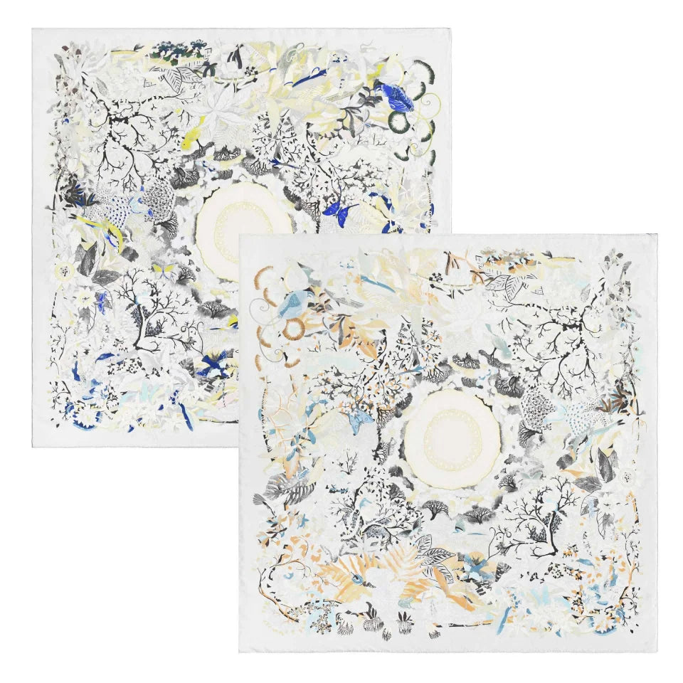 Custom Digital Print 100% Mulberry Silk Twill Square Scarf 90x90cm Luxury Women Fashion Neck Head Scarf OEM Wholesale Factory