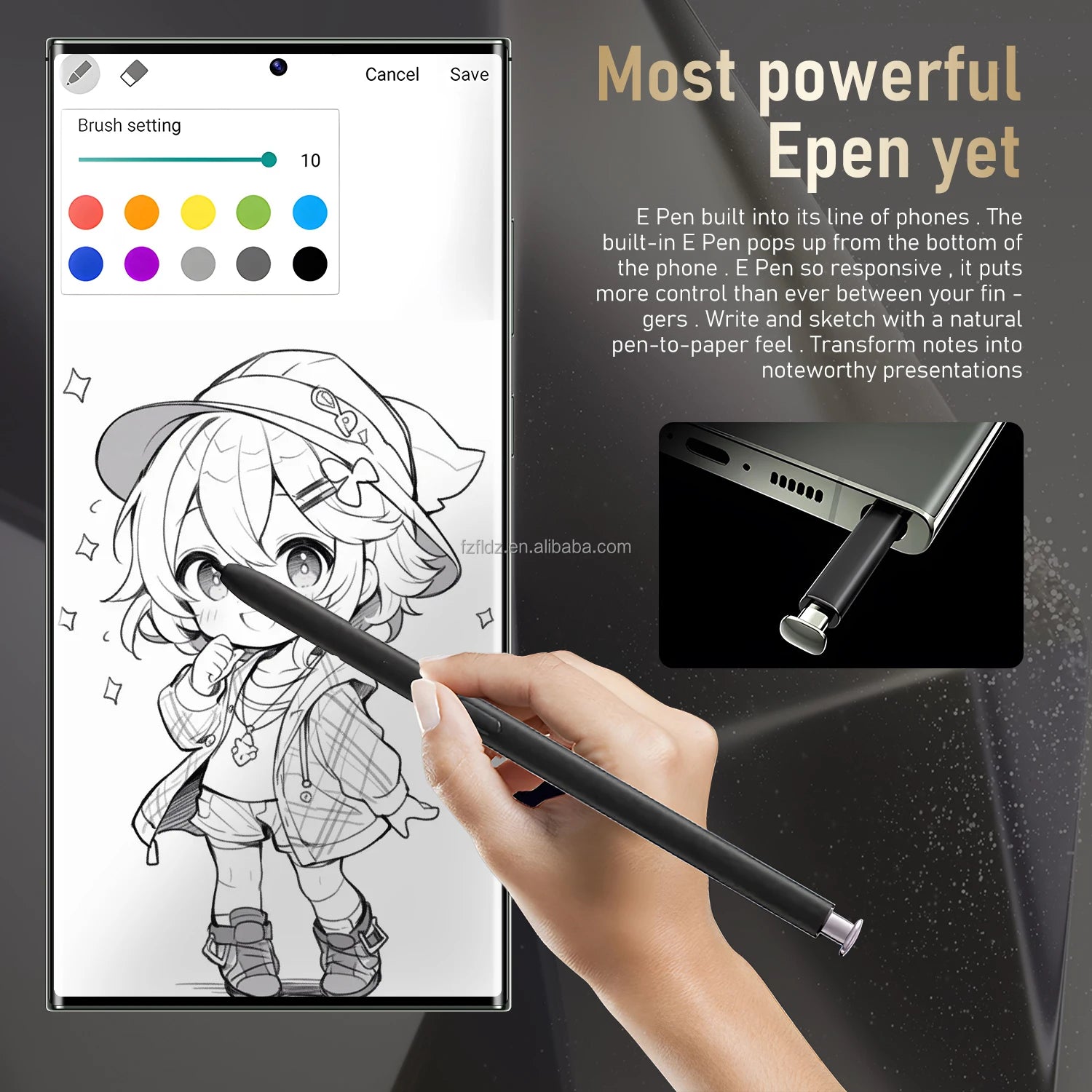 Samsun S24 ultra S Pen Android Cheap Phones 6 128G Smart Phone 7.3 Inch Phone Fast Charging Unlock 5G WIFI Tidesmit