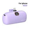Power bank charger-[Stock] 5000mAh Power Bank Mobile Charger Portable Mini Powerbank Magnetic Power Bank Consumer Electronics 5000mAh Purple for IOS Tidesmit