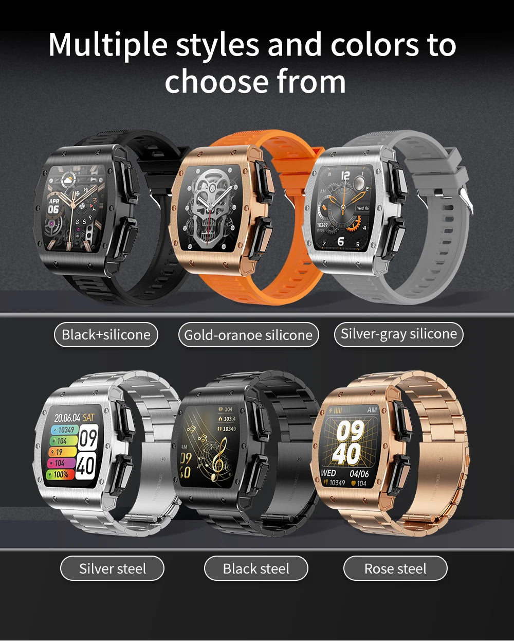 Jm09 2-in-1 TWS Smart Watch Wireless Earphones IP67 Waterproof Blood Oxygen Monitor Compass for Men's Sports Smartwatch Earbuds Tidesmit