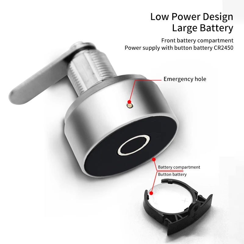 Fingerprint Head Furniture Lock Cam Lock Installation File Cabinet Bedside Cabinet Intelligent Fingerprint Lock Semiconductor Tidesmit