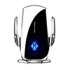 15W Car Wireless Charger Magnetic Fast Charging Station Air Vent Touch Button Car Cell Phone Holder 360Rotation Universal Silver Tidesmit