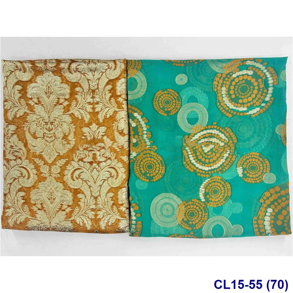 Lisami RTS Luxury Silk Fabric Elegant Multi-Color 3D Metallic Handcut for Dresses Weddings and Curtains