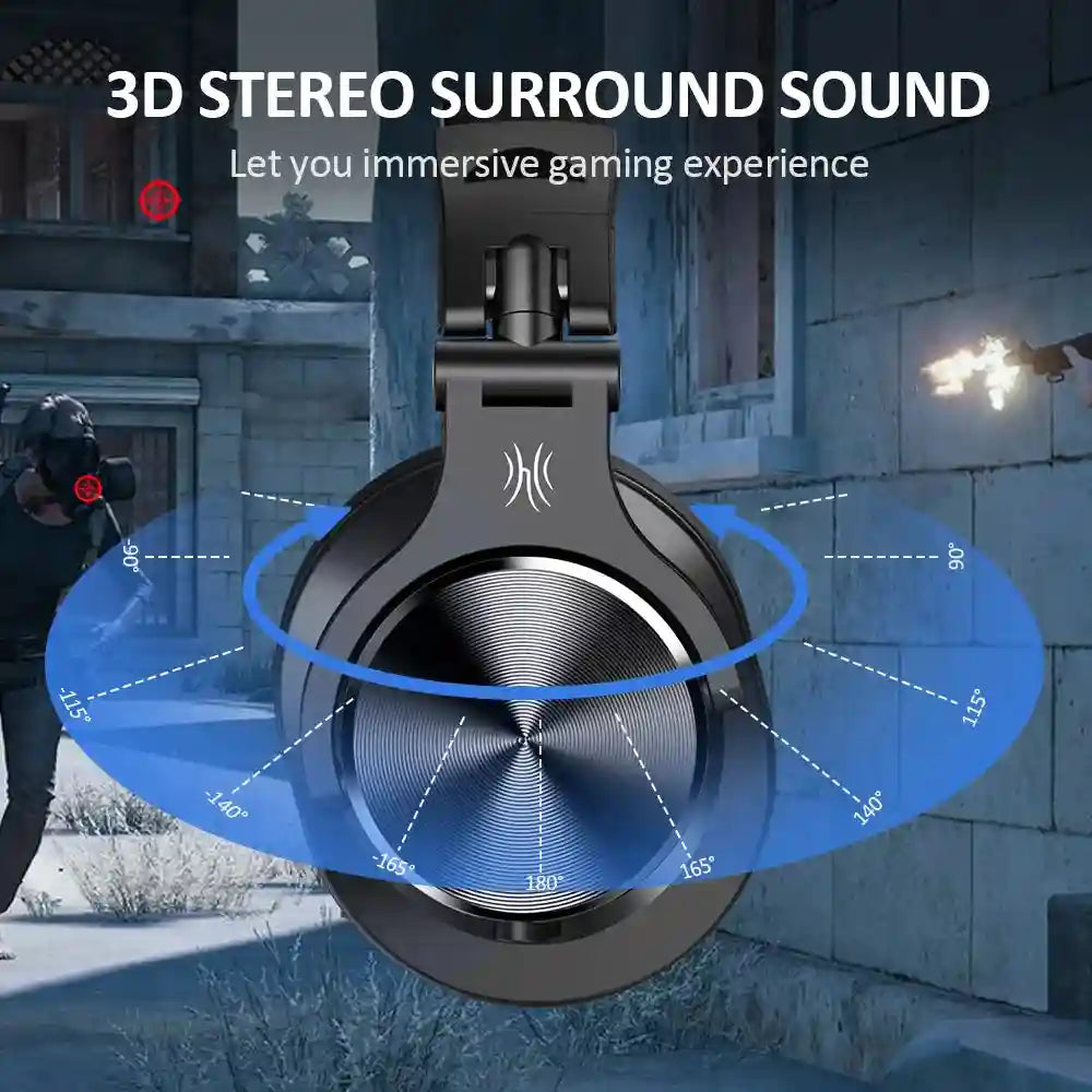 Wired Gaming Headset with Detachable Mic and Hi-Res Audio Tidesmit