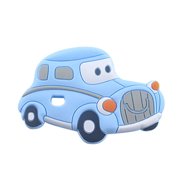 BPA Free 1pc Car Shaped Silicone Baby Teether Rodent Baby Teething Toys Chewable Products Nursing Gift For Baby Boy