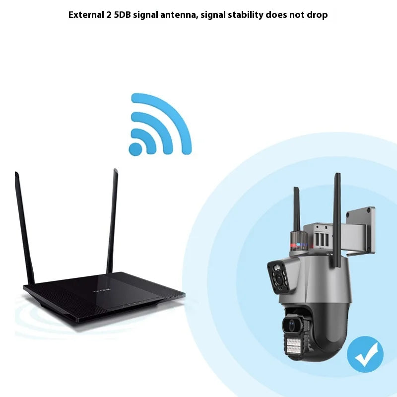 ICSEE P11 8mp 4K wireless wifi camera home security HD network monitor video outdoor dual lens waterproof 6MP 3K ip ptz camera Tidesmit