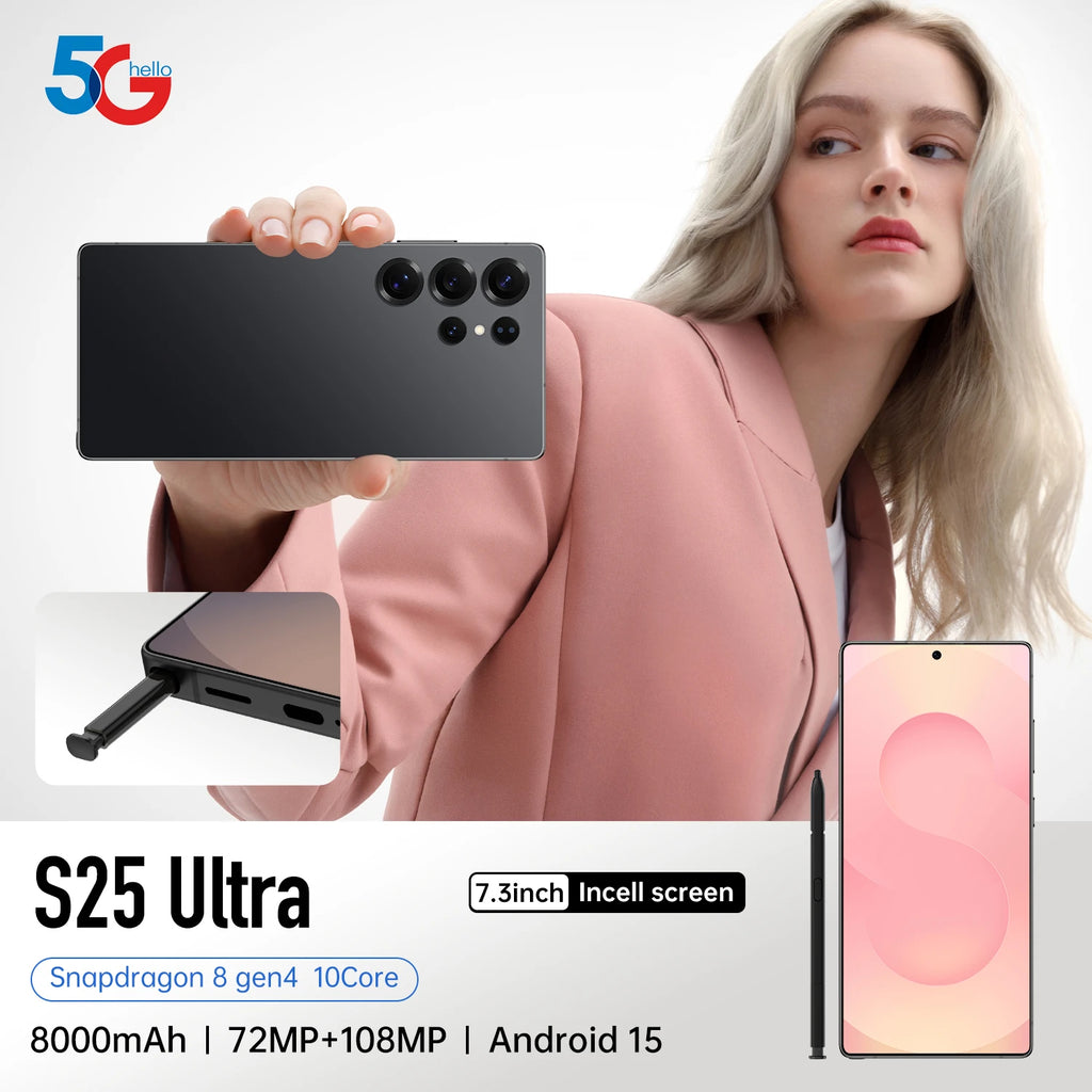 Used S25 Ultra 5G smartphone 16GB RAM 1TB storage with 7.3-inch HD screen and Android 15 dual SIM, gallery view 2