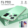 5G Android 14 Smartphone 7.3-Inch 108MP 1TB Storage Gray Green 16g Tidesmit