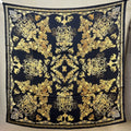 105cm Large Square Scarf Mulberry Silk Crepe Satin Shawl Printed Floral Scarf