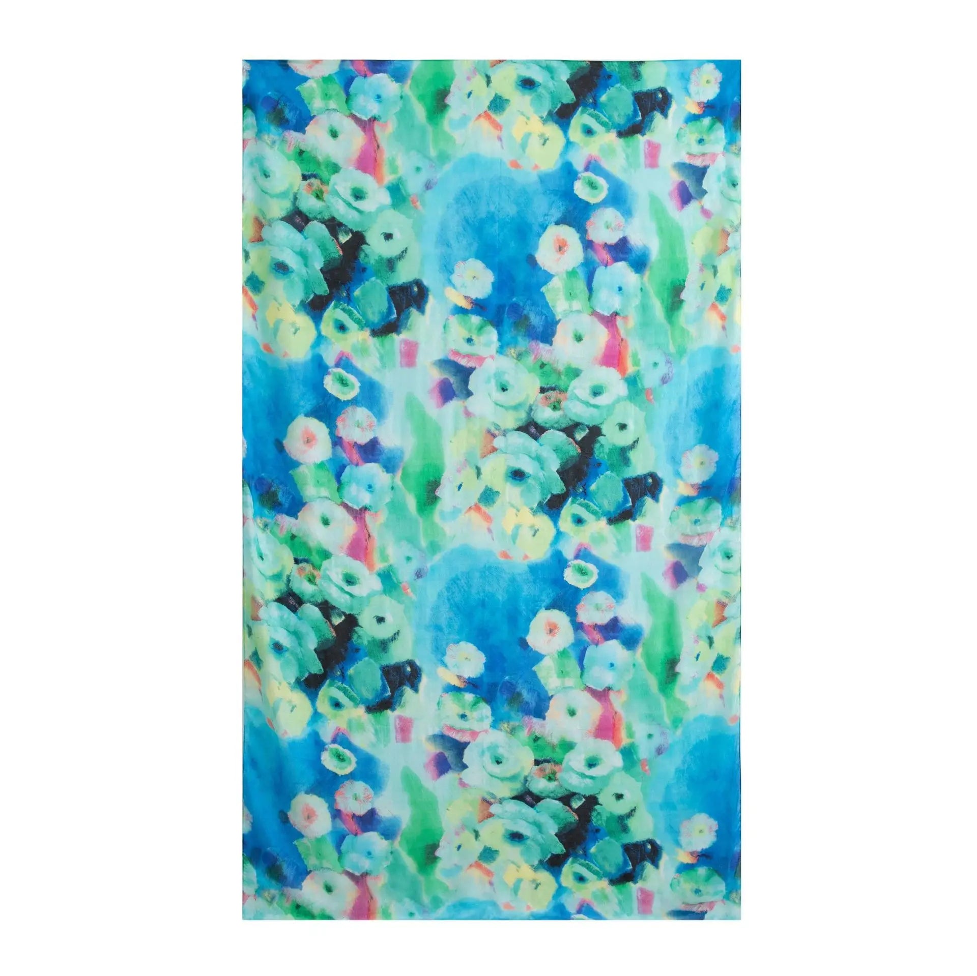 Carefully Selected Hangzhou Silk Scarf Women Long Mulberry Silk Shawl Ink-wash Peony Print Vintage Style Premium Feel Spring