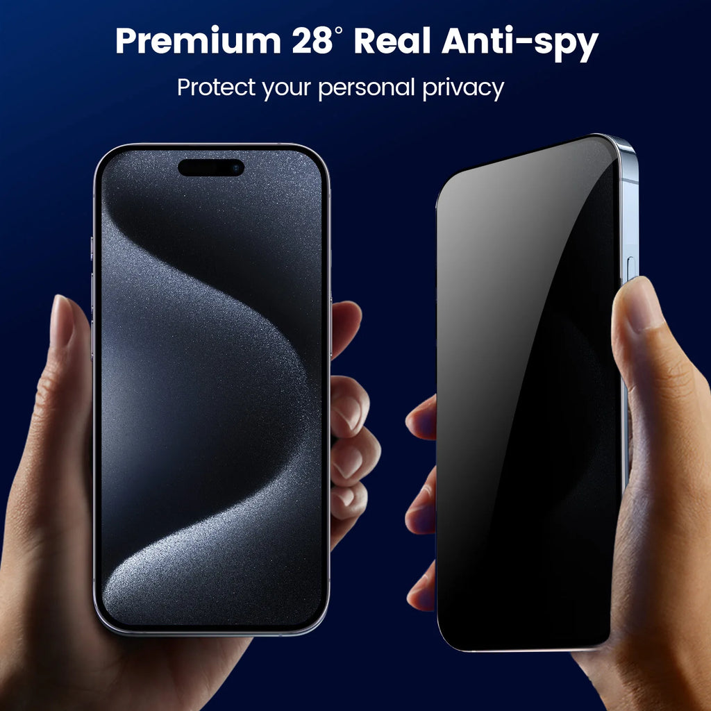 For Apple 16promax/15/14/13 Screen Protectors Full Screen Anti-Peeping Anti-Fingerprint Anti-Shatter Edge Mobile Protective Film (Pack x 2 Units) Tidesmit