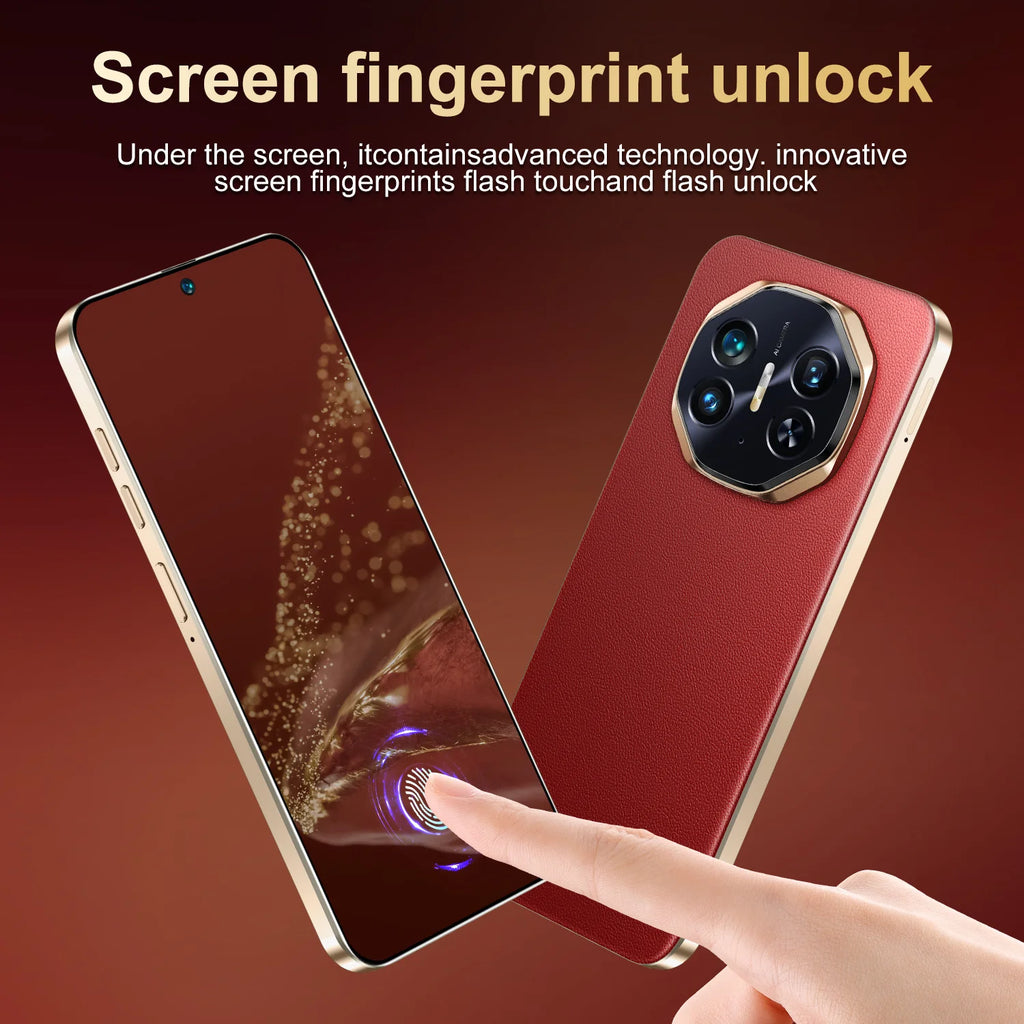 Factory 5G Android 14 smartphone with 7.3 inch 2K screen and 108MP camera, 16GB RAM 1TB storage, fifth view.