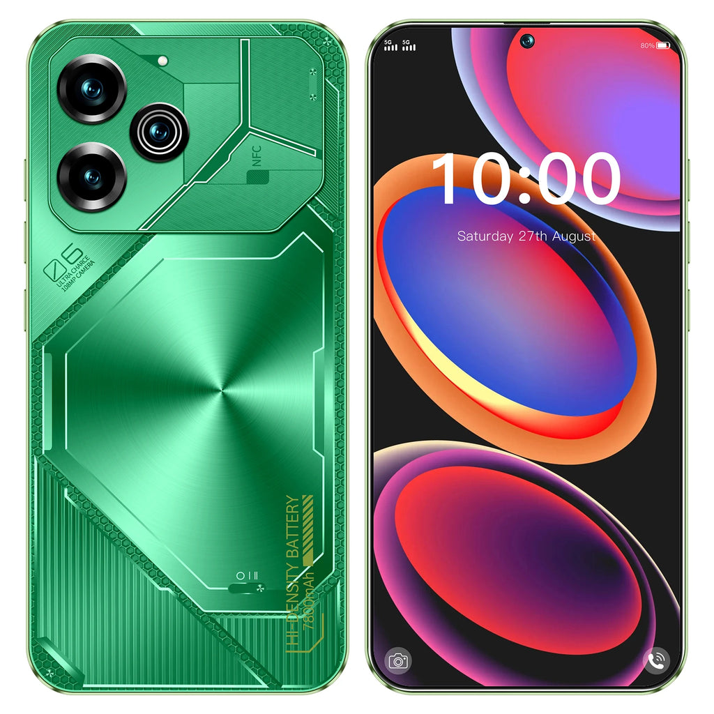 Tidesmit 5G Smartphone, 16GB RAM, 1TB Storage, 108MP Camera, Green Tidesmit