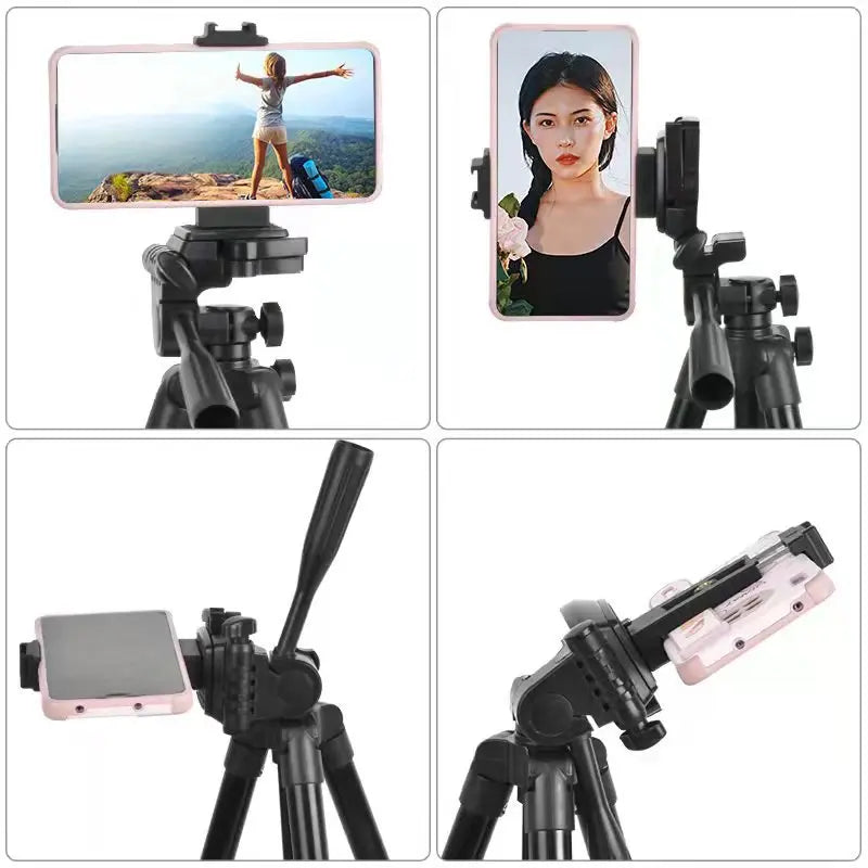 Portable Phone Tripod & Selfie Stick Tripod&light Stand, All in One Tripod for All Phones Cameras RING LIGHT Tripods Tidesmit
