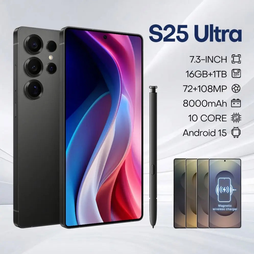 S25 Pro Max 5G Smartphone 16GB RAM 1TB Storage - White Tidesmit