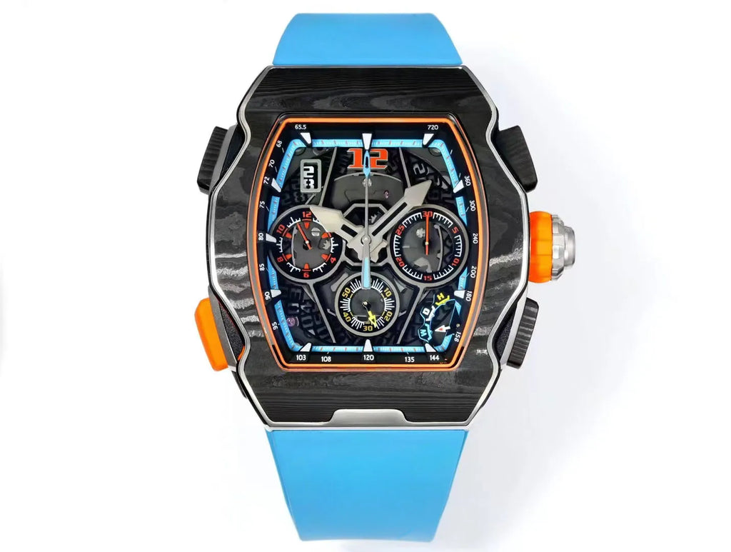 The High Quality  Series Automatic Mechanical Watch Features a Carbon Fiber case Exuding Luxury That's a Mechanical Watch