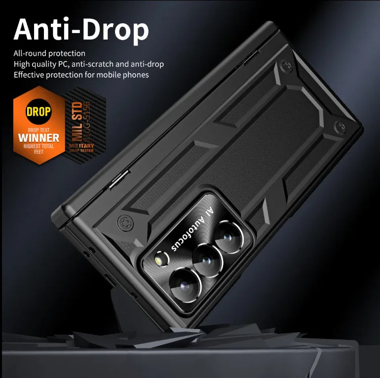 Double Kickstand Armor Case for Samsung for Galaxy Z Fold6 Hinge Protection and Build-in Screen Protector Model Plus Tidesmit