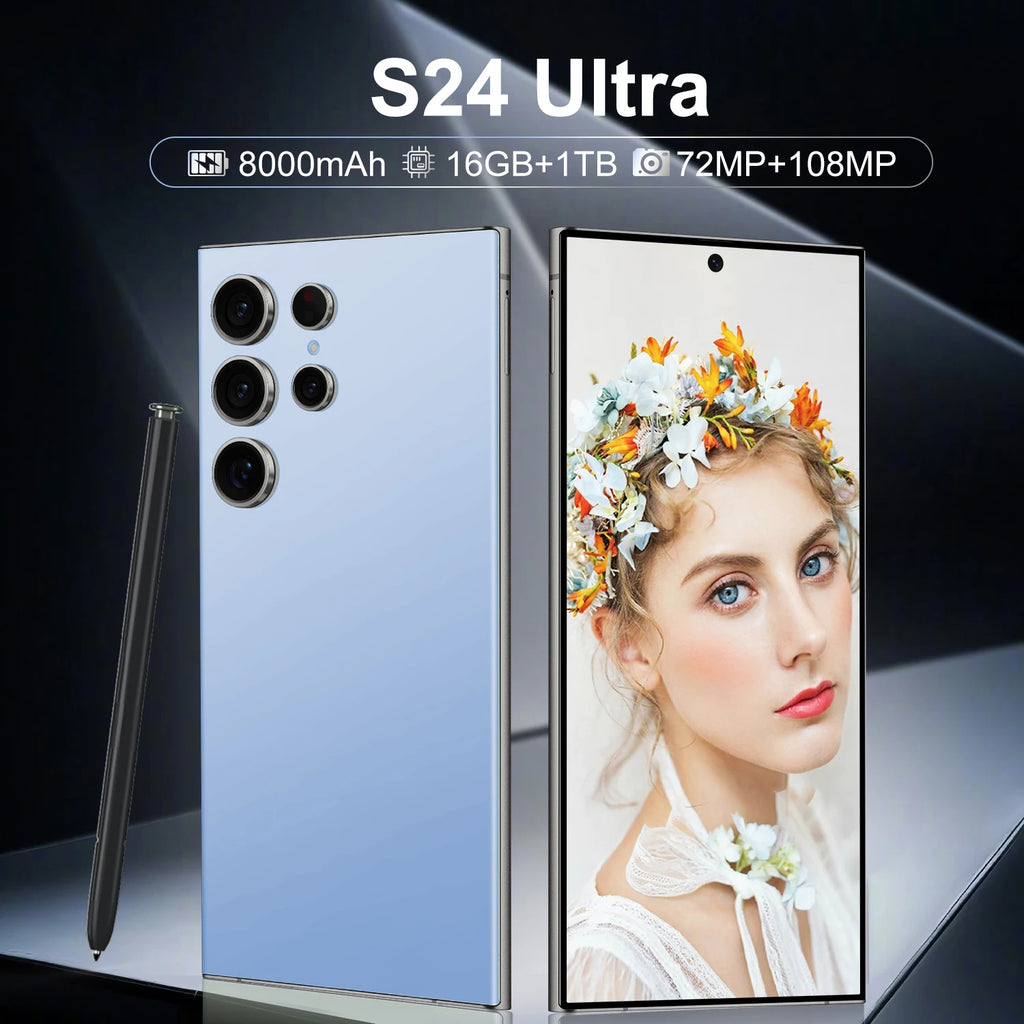 S24 Ultra 5G Smart Phone High Quality 16GB RAM and 1TB Storage Phone Tidesmit