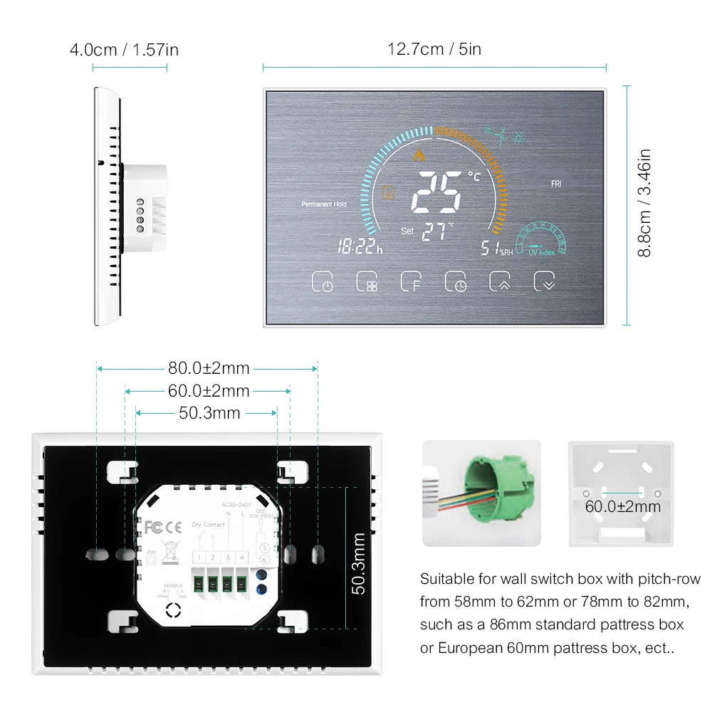 Tuya WiFi smart life Thermostat Electric Floor Heating Water/Gas Boiler Temperature Remote Controller for Google Home Alexa App