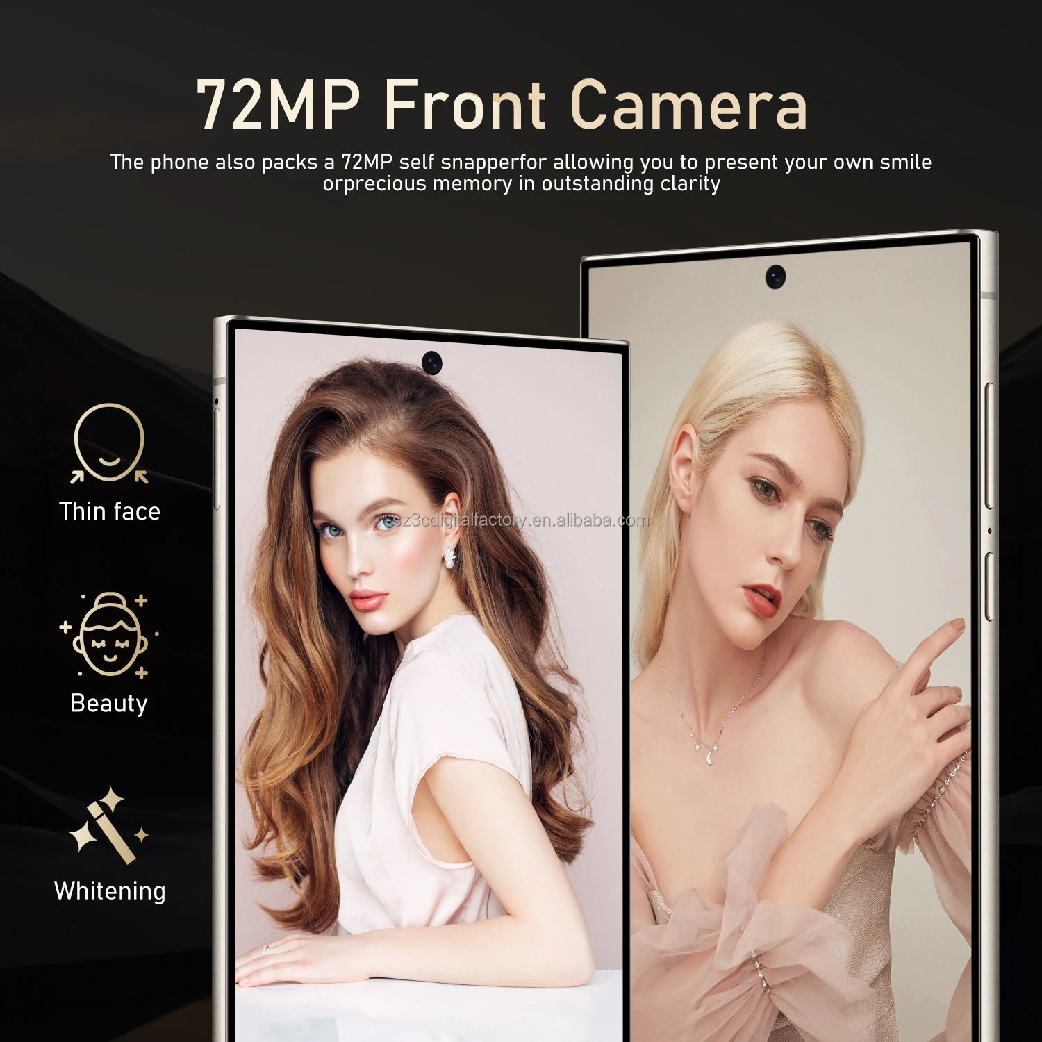 Tidesmit S25 Ultra 5G smartphone with 108MP camera, 16GB RAM, 1TB storage, and deca-core CPU for gaming.