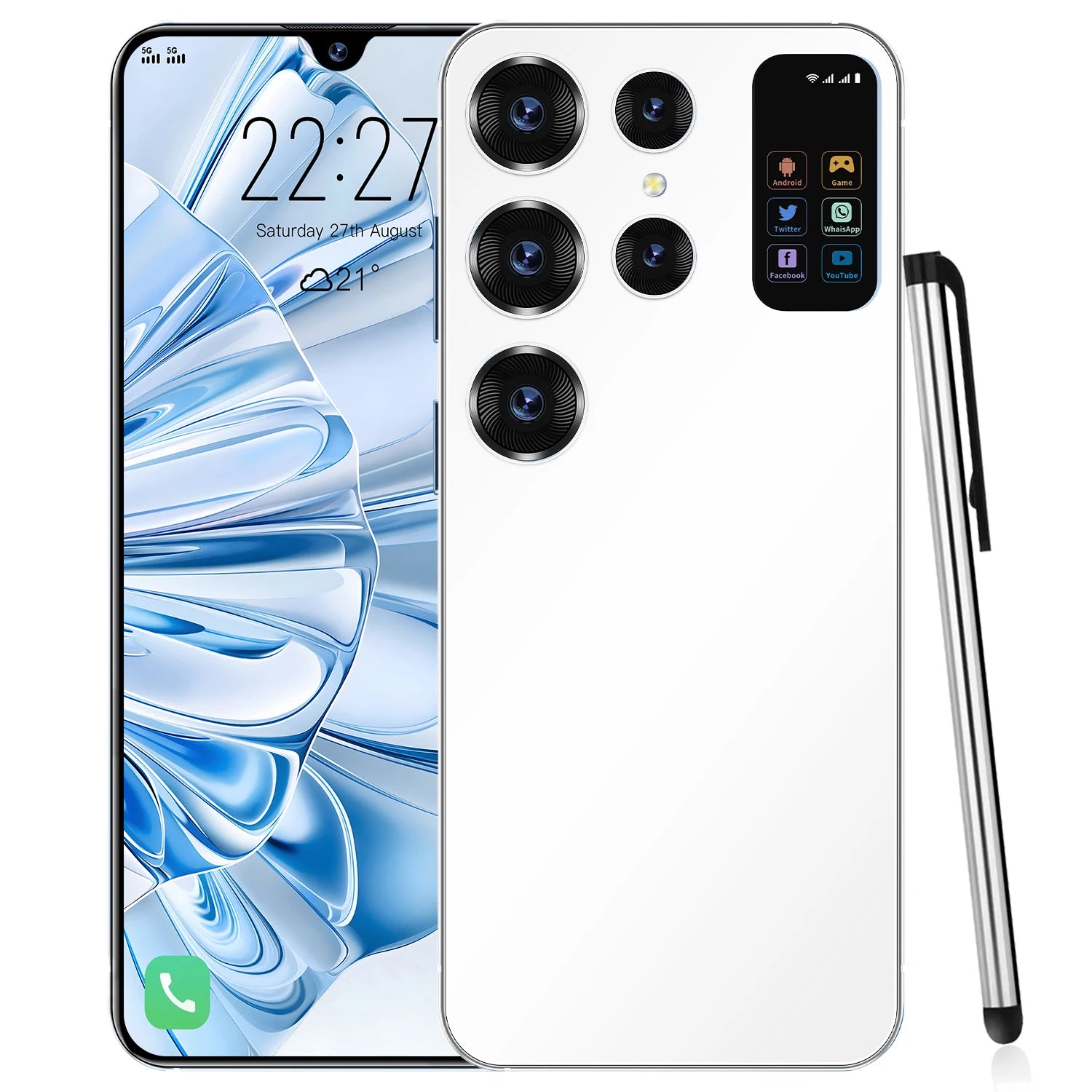 Unlocked Ultra 5G S24 Plus smartphone with high quality HD screen and 65W quick charge capability