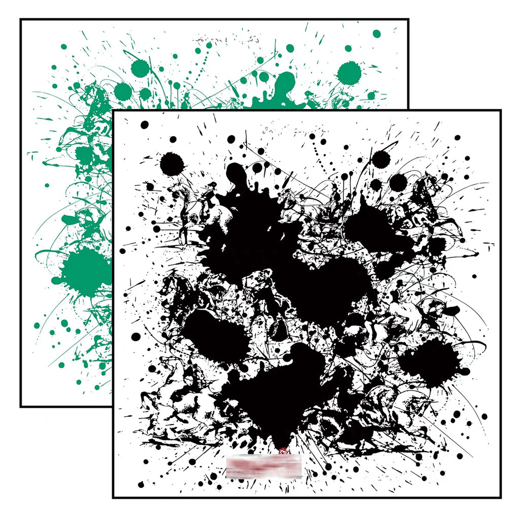 Luxurious 90*90cm SquareInk Dot Painting Collection Digital Printed Silk Scarf Gift Specially Designed for Elegant Individuals