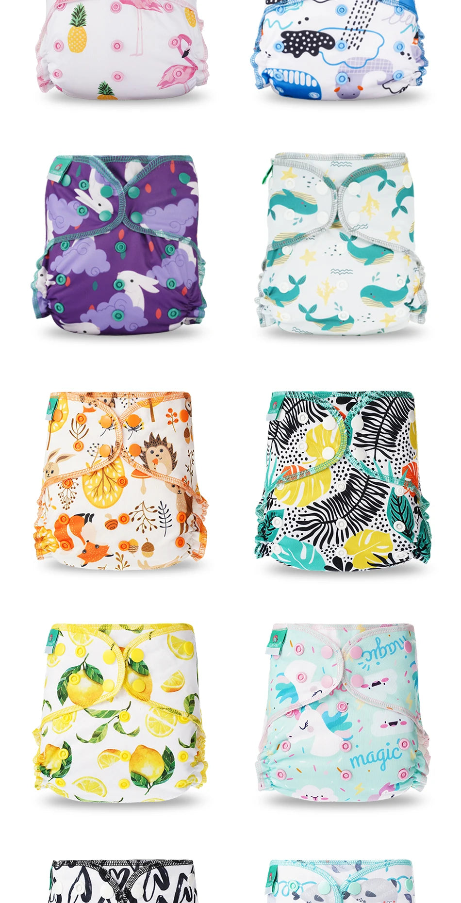 HappyFlute Heavy Wetter AI2 Snap Insert Bamboo Cotton&Velour OS Baby Napp 1Pcs Pack Waterproof Night Diaper