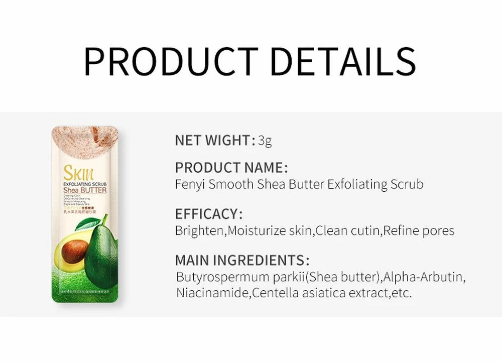 Shea Butter Exfoliating Face Scrub & 5-Piece Gel Skin Care Set Scrubs Treatments Tidesmit