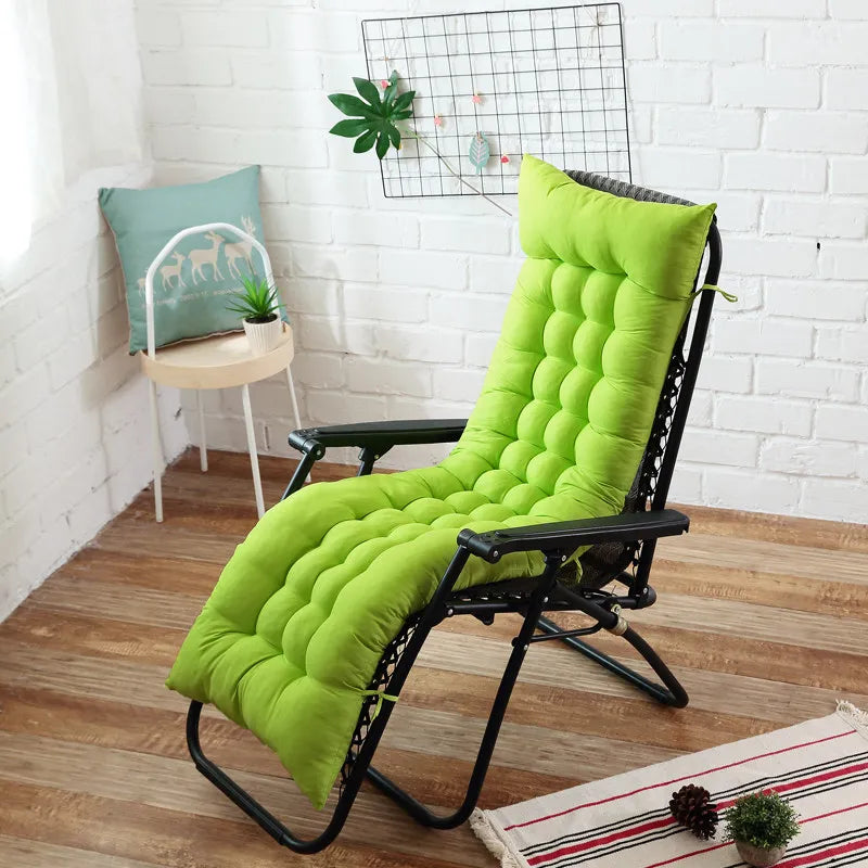 Solid Color Cushion Recliner Chair Cushion Thick Seat Cushion Rattan Chair Sofa Long Cushion Garden Chair Cushion Tatami Mat