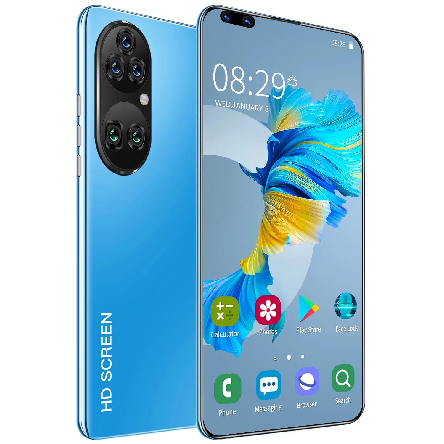 New P60 Pro 7.8 Inch 10 Core Smart Phone 16GB+512GB 4K HD GPS Navigation 5G Android SmartPhone 40+48MP Game Mobile Phone Tidesmit