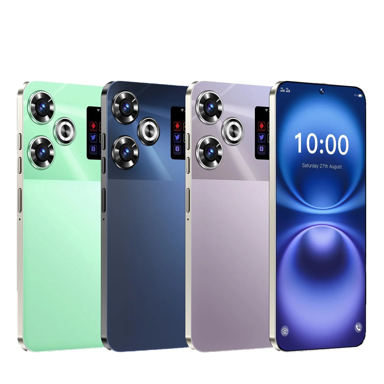Tidesmit 5G Smartphone, 7.3-Inch Display, 16GB RAM, 1TB Storage - Gray Tidesmit