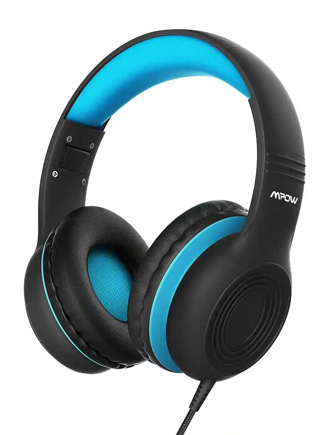 Wired Kids Headphones with Safe 85dB Volume Limiting by Tidesmit Black with Blue Tidesmit