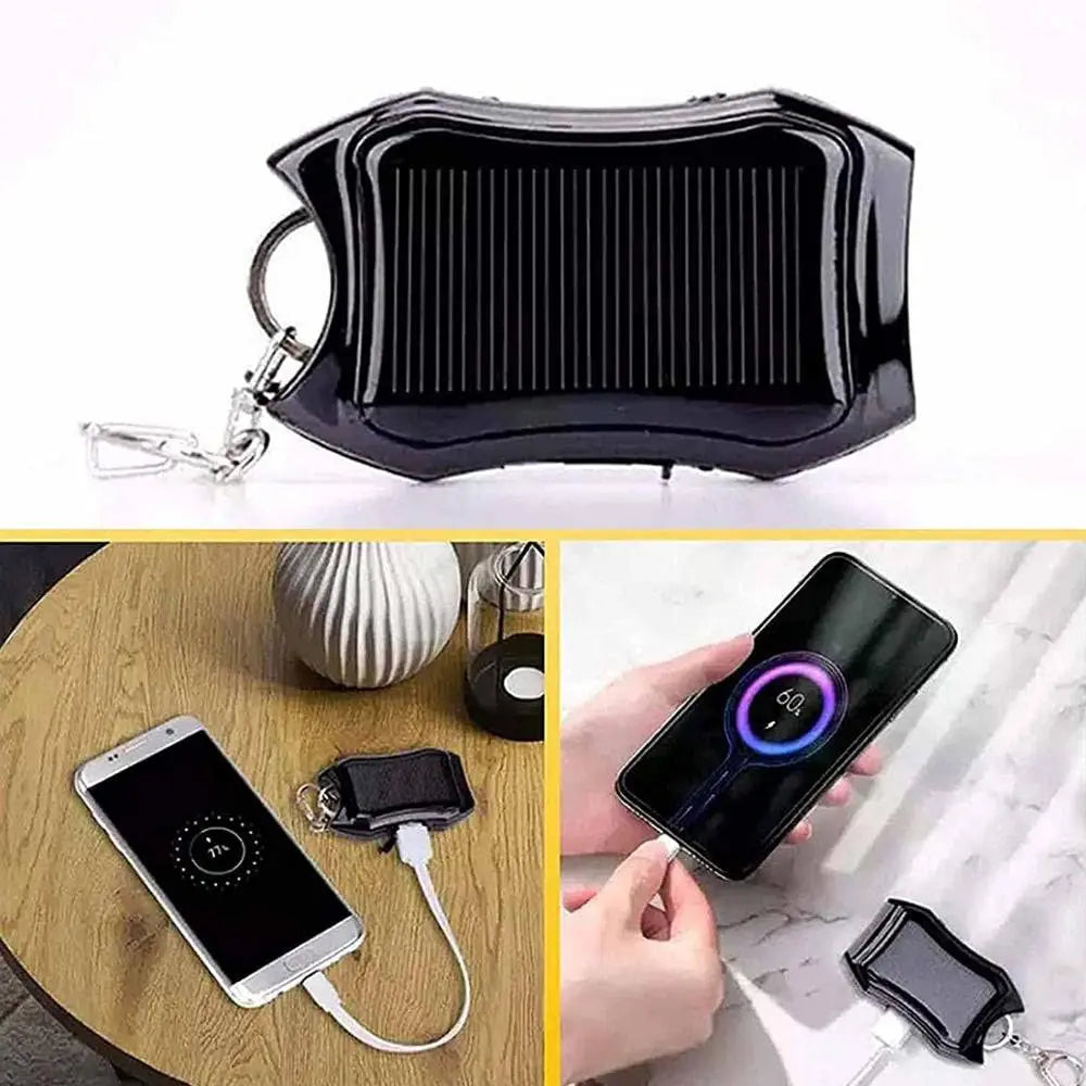 Solar Charger Mobile 1200mAH Keychain Power Supply Charger Battery Power Bank Cellphone New With Keychain Tidesmit