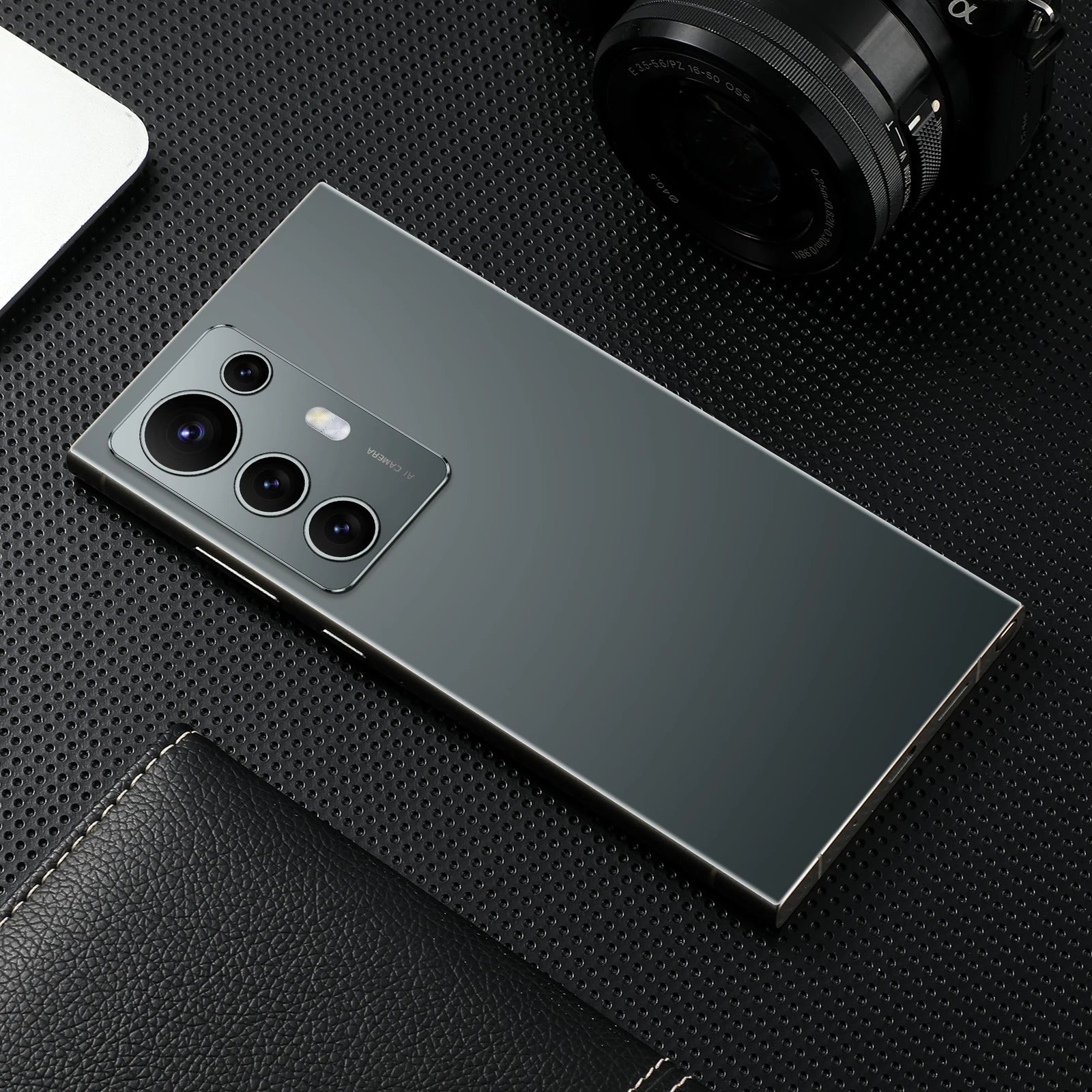 8+256GB Smartphone Android Cell Phone Mobile Phones Original Cellphone 7.3 Inch 4G 5G GSM WiFi Touch Screen Smart Phone Gray 8g 256 GB Tidesmit