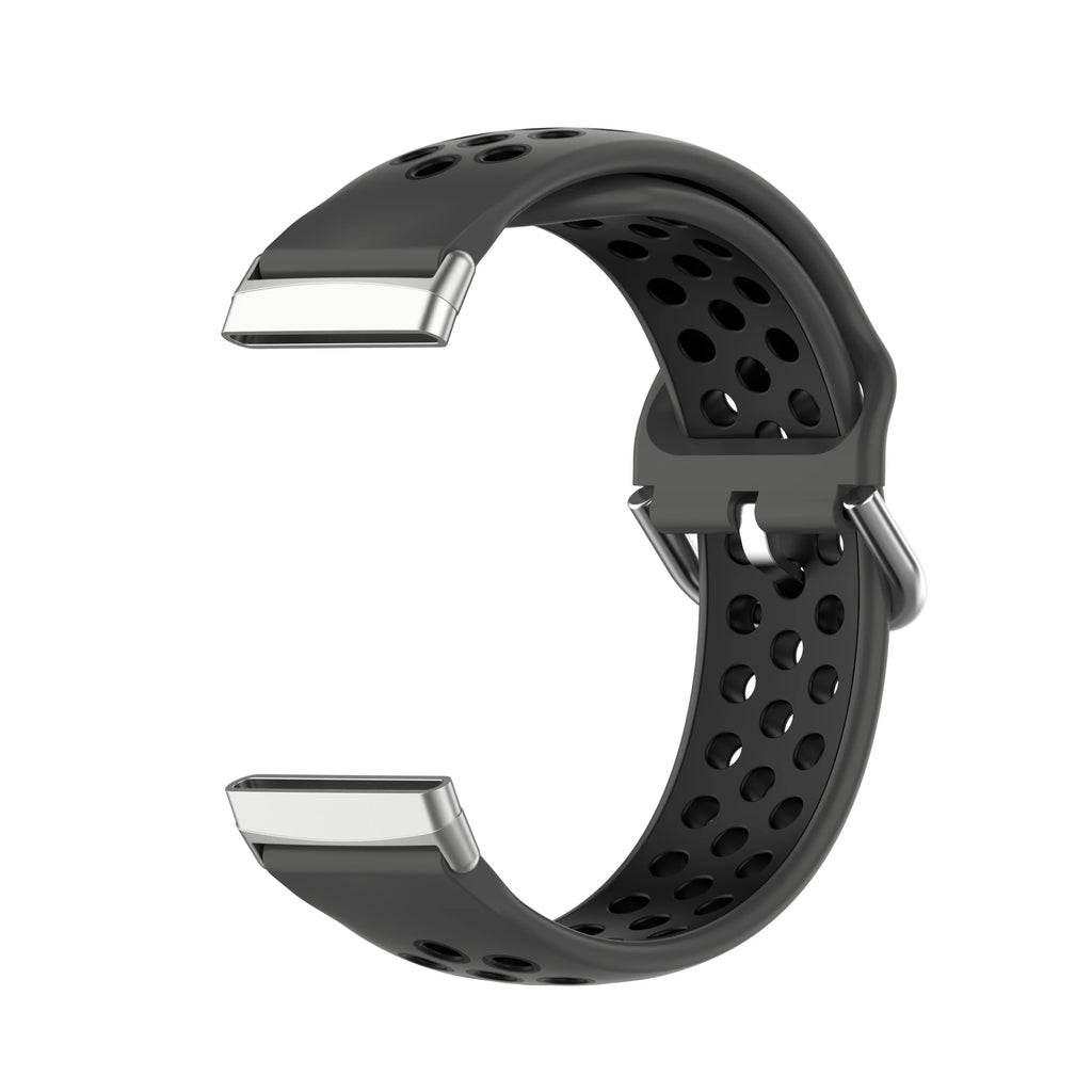 Colorful soft silicone sport strap for Fitbit Versa 3 and Sense smartwatches in vibrant replacement band style