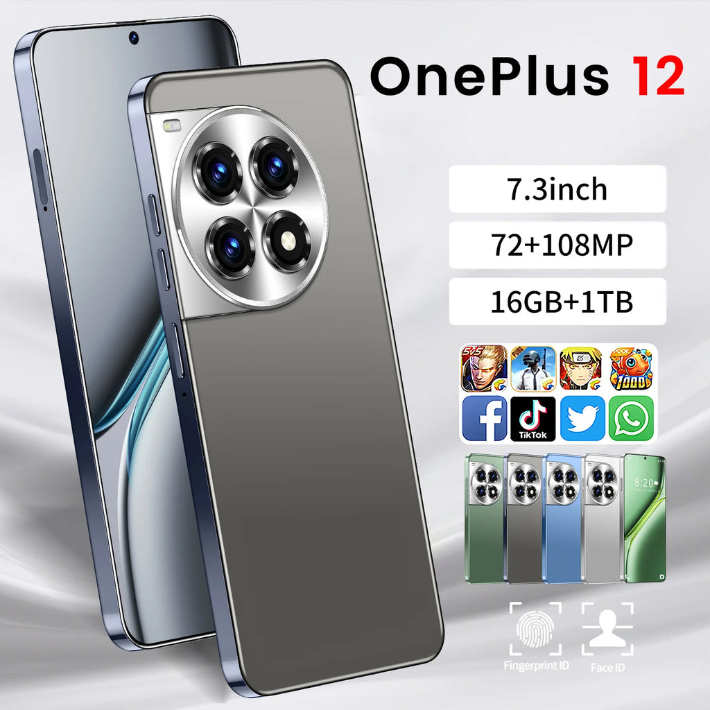 OnePlus 12 5G Smartphone 1TB 16GB RAM AMOLED Display Blue Tidesmit