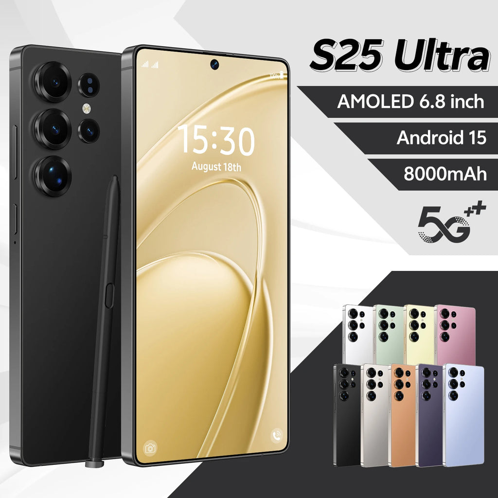 S25 Ultra 5G Smartphone, 16GB RAM, 1TB Storage, Android 15 - Tidesmit Black 16g 1TB Tidesmit