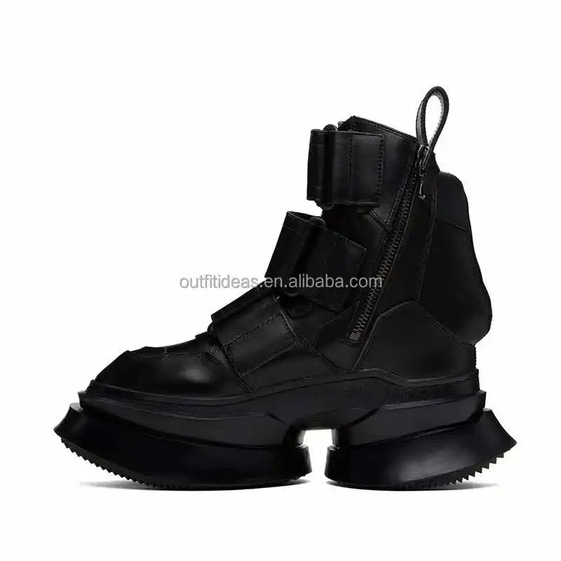 Platform H2.5 Sports Safety Waterproof Leather Climbing Hiking Men Workwear Sneaker Shoe Men Black Leather Fastened Shell Boots