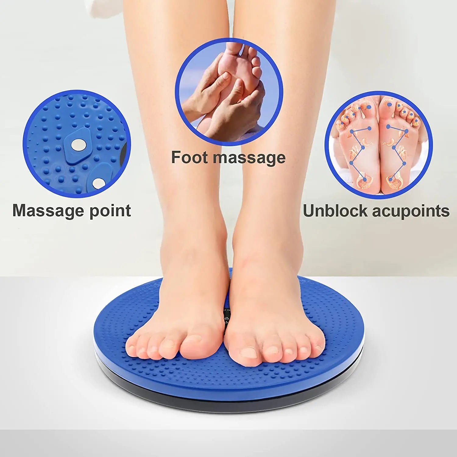Waist Twisting Disc for Cardio Exercise and Foot Massage - Tidesmit Body Shaping Massage Equipment Tidesmit