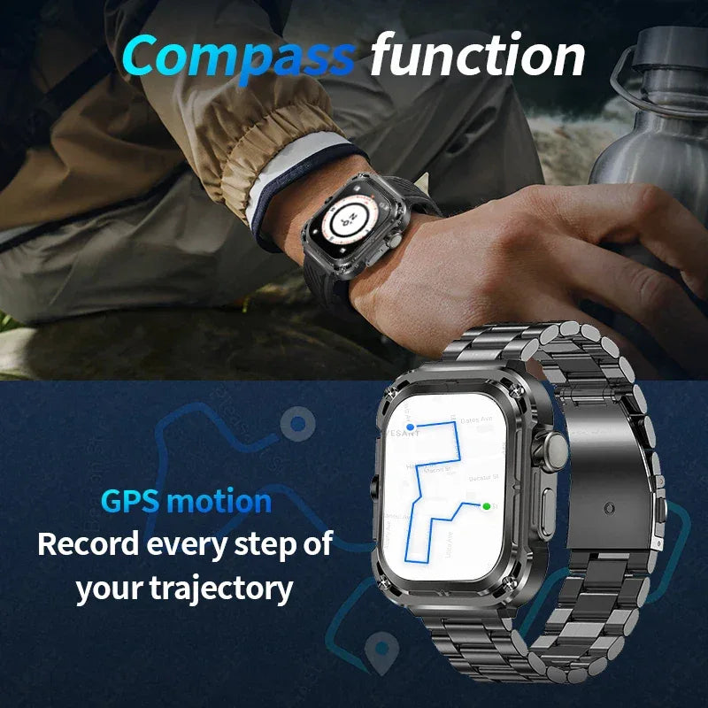LIGE BWZ85Max GPS Track Record Men Watch NFC Fitness Tracker Ai Voice Monitor Smart Watch for Men Answer Call Gesture Control - Tidesmit