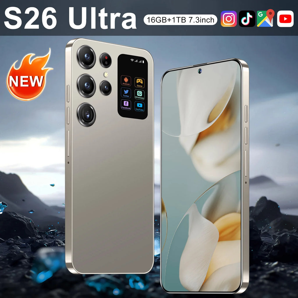 S26 Ultra 5G Smartphone 1TB Storage - 7.3-inch HD Display Tidesmit