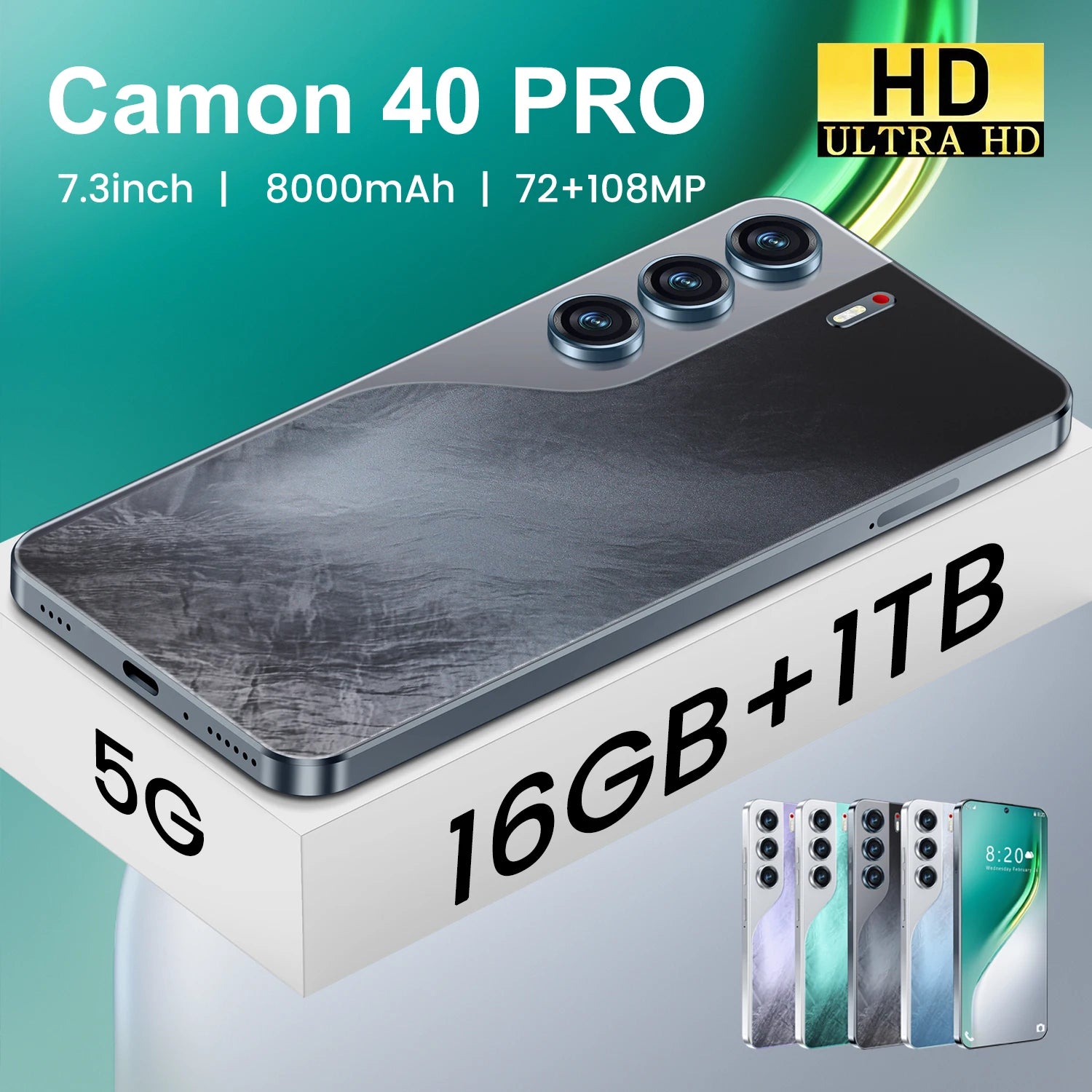 Camon 40 Pro 5G Smartphone 16GB RAM 1TB - Purple Tidesmit