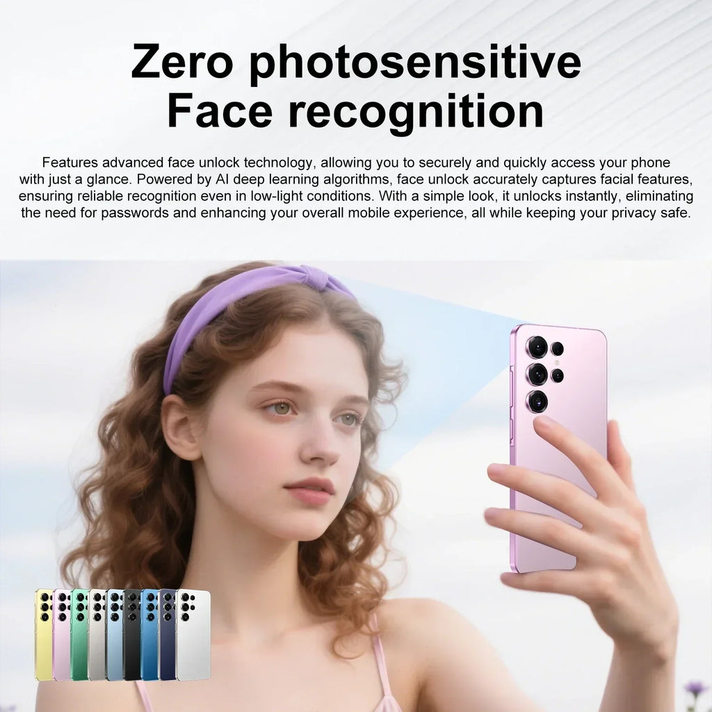 Smart Phone 2025 Cellphone S25 Ultra 7inch Unlocked Dual Card 5G Phones Android 14.0 Mobile Phones Tidesmit