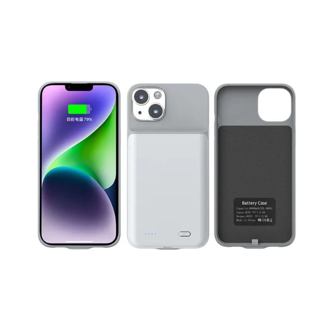 Power bank charger-For Iphone for Apple 16 15 14 Promax Large Capacity Portable Soft Edge Mobile Phone case Back Clip Battery Wireless Power Bank Tidesmit