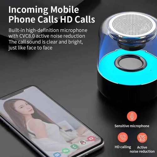 2024 High Quality Portable RGB Wireless Subwoofer BT Speaker USB Computer DJ Outdoor Parties Hot Sale Transparent Speaker My Store