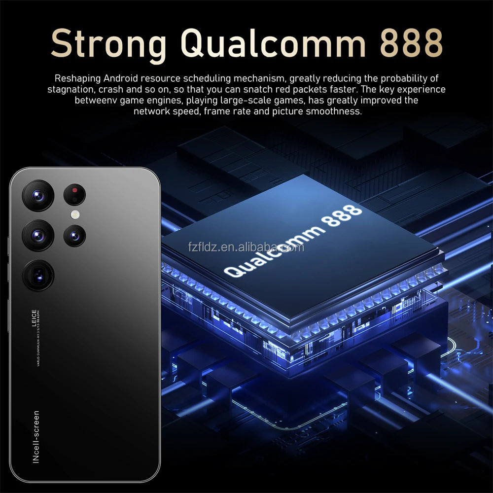 Tidesmit S24 Ultra 5G smartphone with 7.3 inch HD screen 16GB RAM 1TB storage and unlocked dual SIM functionality