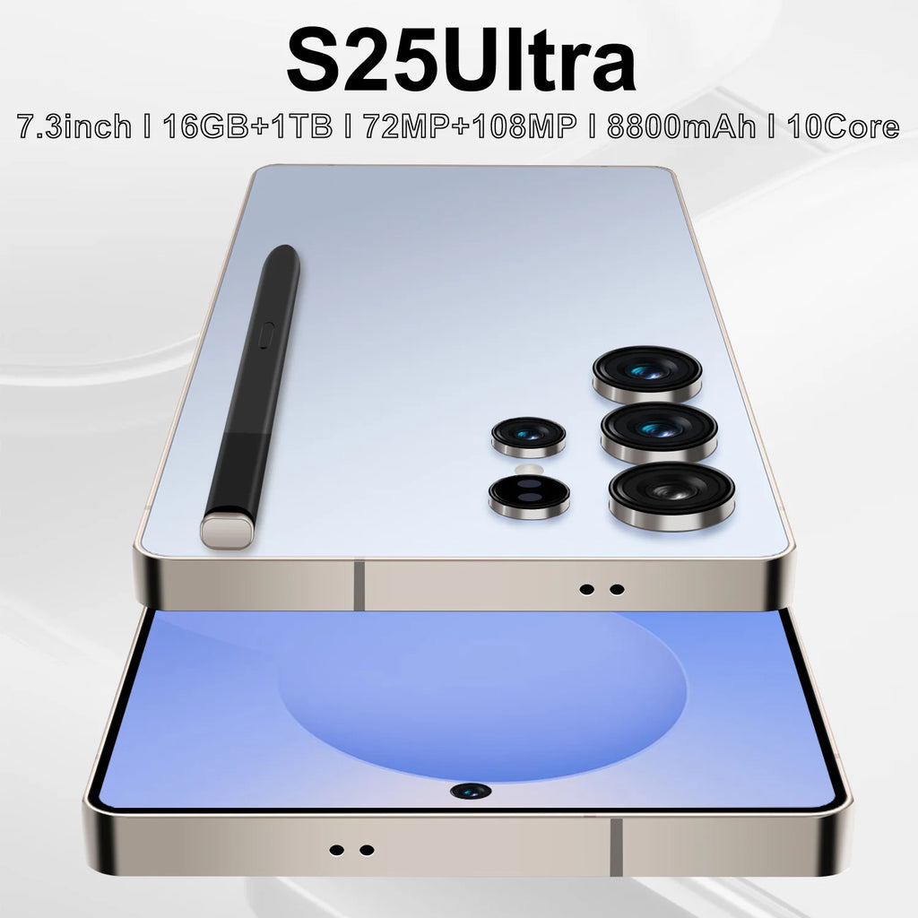 S25 Ultra 5G Smartphone 1TB 16GB RAM 7.3-Inch AMOLED Display Gray Tidesmit